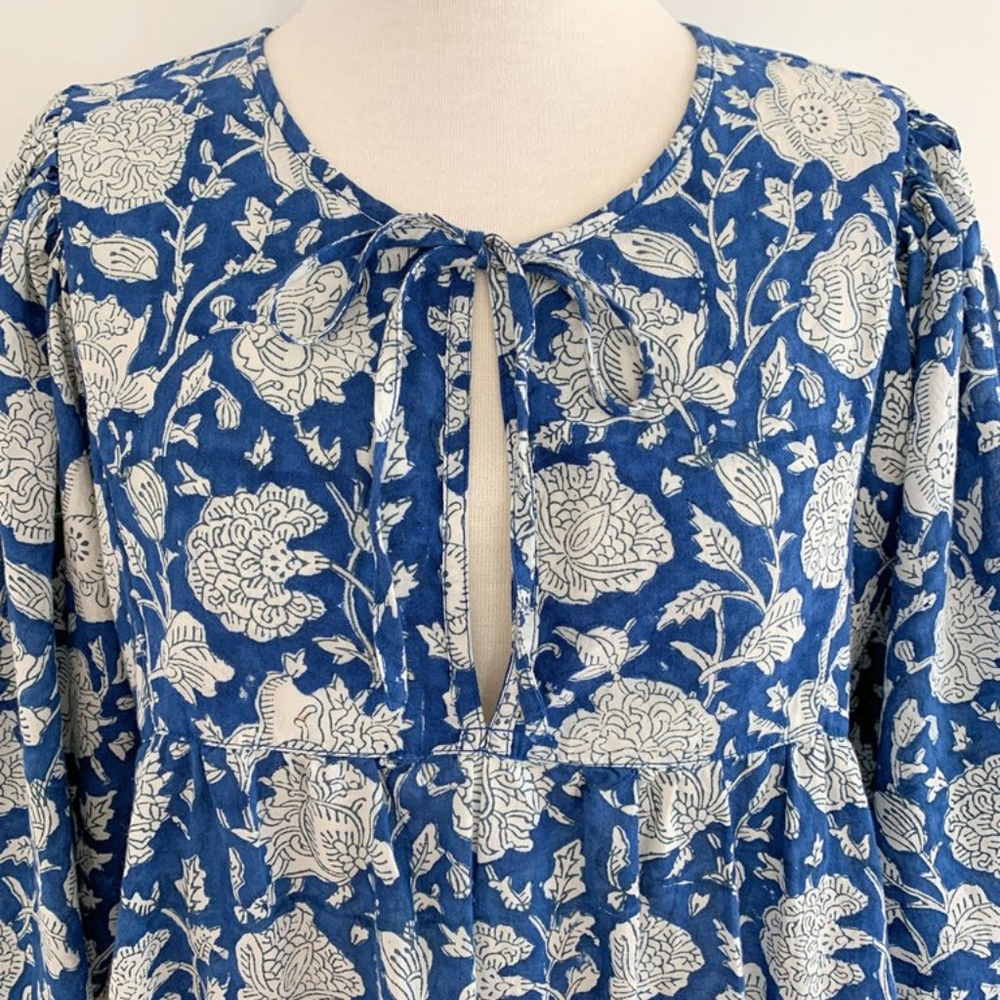 Chowchilla Vintage Arkie mini dress - Cobalt Vine - Picture 2 of 8